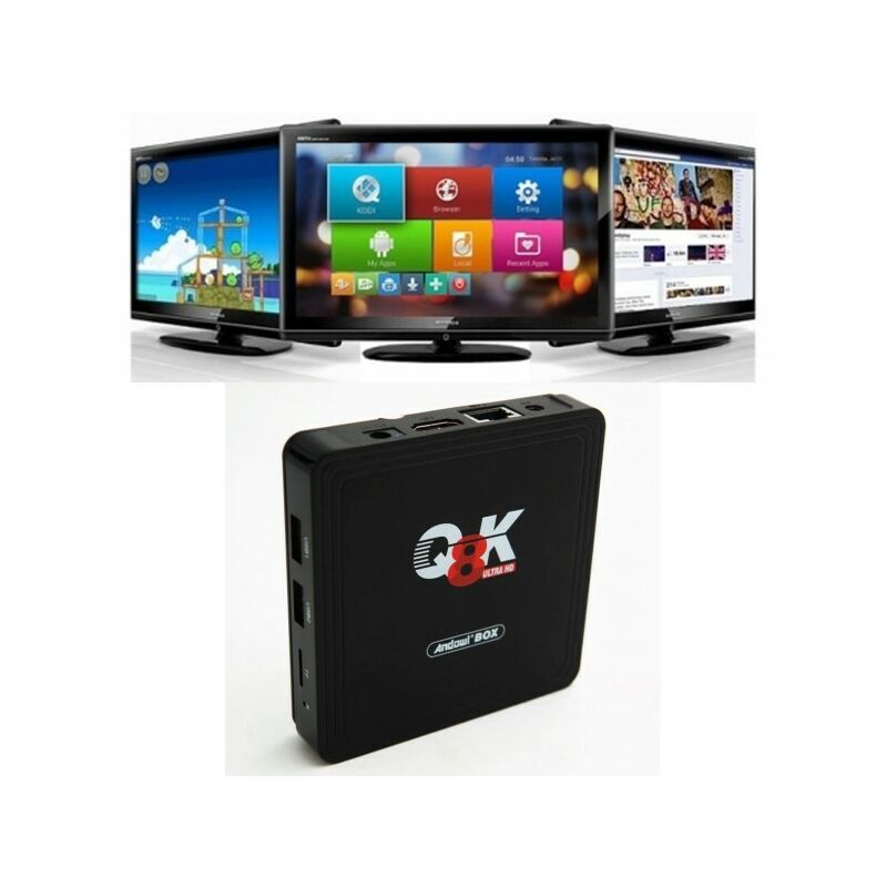 Trade Shop Traesio - tv box 8K ultra hd android 11.0 4G ram + 64G rom smart tv smarttv youtube QX8