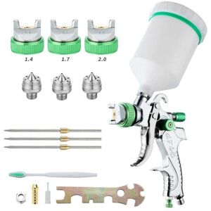 Snq - Kit De Pistola Pulverizadora De Pintura De Alta Presión Profesional, Pistola Pulverizadora De Aire, Pistola De Pintura Neumática De Alimentación Por Gravedad, Hvlp 600 Cc, 1,4 Mm/1,7 Mm/2,0 Mm, 3 Boqu Snq - Kit De Pistola Pulverizadora De Pintura De Alta Presión Profesional, Pistola Pulverizadora De Aire, Pistola De Pintura Neumática De Alimentación Por Gravedad, Hvlp 600 Cc, 1,4 Mm/1,7 Mm/2,0 Mm, 3 Boqu