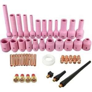DPZO Juego De 46 Piezas De Cuerpos De Pinzas Para Lentes De Gas Tig, Surtido De Boquillas De Óxido De Aluminio Para Antorchas De Soldadura Tig Sr Wp-9, Wp-20 Y Wp-25. DPZO Juego De 46 Piezas De Cuerpos De Pinzas Para Lentes De Gas Tig, Surtido De Boquillas De Óxido De Aluminio Para Antorchas De Soldadura Tig Sr Wp-9, Wp-20 Y Wp-25.