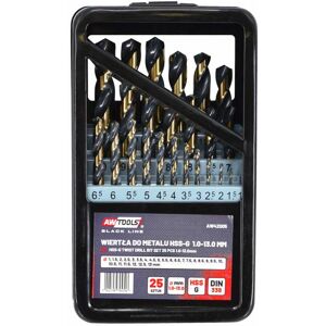 AWTools M2 Brocas - Juego de 25 pzas, 135° HSS-G Metal AWTools M2 Brocas - Juego de 25 pzas, 135° HSS-G Metal