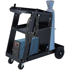 Relaxdays - Carro Soldadura, 3 Baldas, Carrito Transporte Bomba Soldar, Accesorio Soldador, Hasta 90 Kg, 69x40x71cm, Negro Relaxdays - Carro Soldadura, 3 Baldas, Carrito Transporte Bomba Soldar, Accesorio Soldador, Hasta 90 Kg, 69x40x71cm, Negro