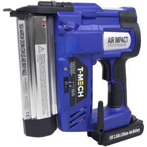 T-MECH Pistola De Clavos Y Grapas Para Madera Clavadora Grapadora Neumática 2 En 1 18v Inalámbrica Sin Hilos Con Batería Adicional + Li-on Cargada En 50minutos Larga Duración, 300 Clavos Y 300 Grapas Gratis T-MECH Pistola De Clavos Y Grapas Para Madera Clavadora Grapadora Neumática 2 En 1 18v Inalámbrica Sin Hilos Con Batería Adicional + Li-on Cargada En 50minutos Larga Duración, 300 Clavos Y 300 Grapas Gratis