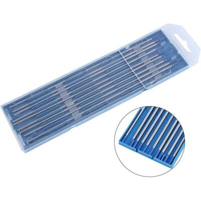 OEM 10 Electrodos De Tungsteno Para Soldadura, Electrodo Lantano Con Punta Azul De 1,0/1,6/2,4 Mm, Varilla De Electrodo De Tungsteno Lantano De Primera Calidad Al 2 % (2,4 X 175 Mm) OEM 10 Electrodos De Tungsteno Para Soldadura, Electrodo Lantano Con Punta Azul De 1,0/1,6/2,4 Mm, Varilla De Electrodo De Tungsteno Lantano De Primera Calidad Al 2 % (2,4 X 175 Mm)