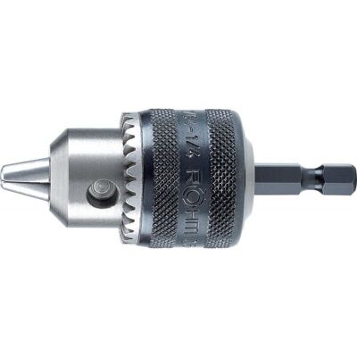 ROHM Röhm Portabrocas De Cremallera Prima, Tamaño 6l, Alojamiento 1/4" Hex, Rango De Sujeción 0.5-6.5 - 368292 ROHM Röhm Portabrocas De Cremallera Prima, Tamaño 6l, Alojamiento 1/4" Hex, Rango De Sujeción 0.5-6.5 - 368292
