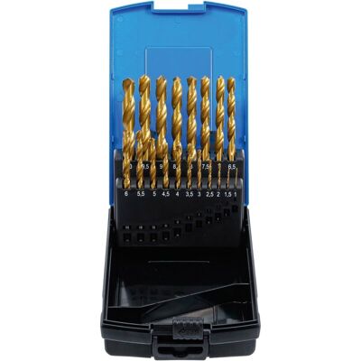 Bgs Technic - Juego De Brocas Espirales Hss Nitrurado De Titanio 1 - 10 Mm 19 Piezas Bgs Technic - Juego De Brocas Espirales Hss Nitrurado De Titanio 1 - 10 Mm 19 Piezas