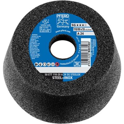PFERD Muela De Copa Ett Sg Steelox 110/55 Mm Inox Y Acero P24 Perf PFERD Muela De Copa Ett Sg Steelox 110/55 Mm Inox Y Acero P24 Perf