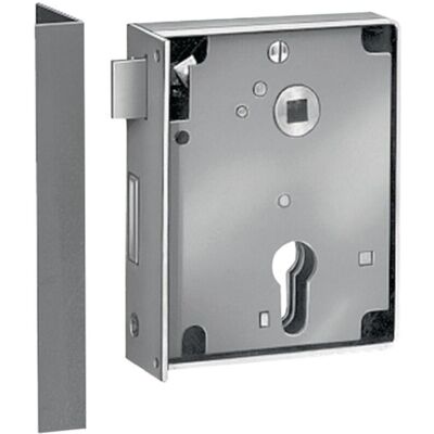 AMF Modelo 21 DIN Cerradura Exterior - Pesada galvanizada, Trampa no reversible, 60mm eje AMF Modelo 21 DIN Cerradura Exterior - Pesada galvanizada, Trampa no reversible, 60mm eje