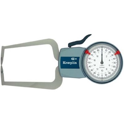 KROEPLIN Medidor de espesor - 0-10mm, rango 20mm, escala 0,005mm KROEPLIN Medidor de espesor - 0-10mm, rango 20mm, escala 0,005mm
