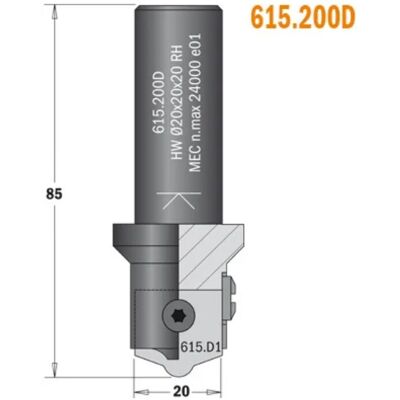 CMT 615.200d Cuerpo Fresa (d) S=20x50 D=20x20x85 Dx CMT 615.200d Cuerpo Fresa (d) S=20x50 D=20x20x85 Dx