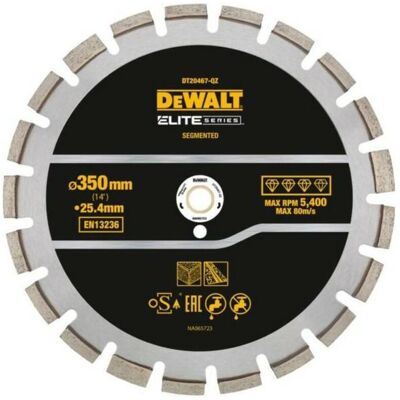 Dewalt Rueda Segmentada de Diamante 350mm - Asfalto y Concreto Dewalt Rueda Segmentada de Diamante 350mm - Asfalto y Concreto