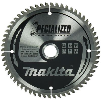B-33233 Disco Hm 160/20/60d Aluminio - Makita B-33233 Disco Hm 160/20/60d Aluminio - Makita