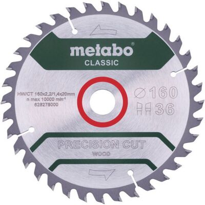 Metabo Corte Preciso de Madera - Clásico - 36 Dientes - Disco Circular Metabo Corte Preciso de Madera - Clásico - 36 Dientes - Disco Circular