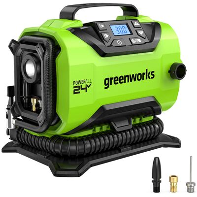 GREENWORKS Inflador G24in - 24 V - 11 Bar GREENWORKS Inflador G24in - 24 V - 11 Bar