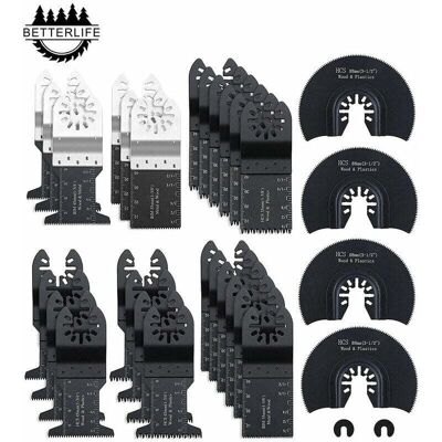 OEM Kit De Accesorios Para Hojas De Sierra Multiherramienta, 32 Piezas De Accesorios Multiherramienta Oscilantes, Hoja De Sierra Universal Para Fein Multimaster, Dremel, Bosch, Makita, Dewalt Y Más OEM Kit De Accesorios Para Hojas De Sierra Multiherramienta, 32 Piezas De Accesorios Multiherramienta Oscilantes, Hoja De Sierra Universal Para Fein Multimaster, Dremel, Bosch, Makita, Dewalt Y Más