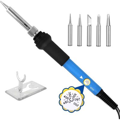 OEM Kit De Soldador, Soldador De Estaño De Precisión De 60 W Con Temperatura Ajustable De 200 A 480 ℃, Interruptor De Encendido/apagado, 5 Puntas De Soldador Para Reparación De Soldadura Diaria OEM Kit De Soldador, Soldador De Estaño De Precisión De 60 W Con Temperatura Ajustable De 200 A 480 ℃, Interruptor De Encendido/apagado, 5 Puntas De Soldador Para Reparación De Soldadura Diaria