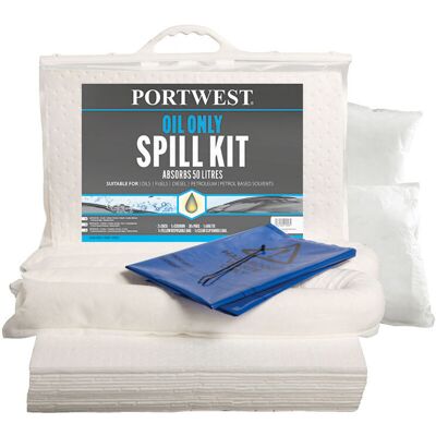 Portwest - Kit De Mantenimiento Antiderrames Oil Only 50 Litros Blanco Sm61 Portwest - Kit De Mantenimiento Antiderrames Oil Only 50 Litros Blanco Sm61