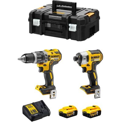 Dewalt - Kit Dck266p2t (dcd796 + Dcf887 + 2 X 5,0 Ah + Dcb115 + Tstak Ii) Dewalt - Kit Dck266p2t (dcd796 + Dcf887 + 2 X 5,0 Ah + Dcb115 + Tstak Ii)