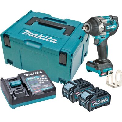 Makita Llave De Impacto De La Batería 40v Máx. / 4.0 Ah, 2 Baterías + Cargador En Makpac Tw008gm201 Makita Llave De Impacto De La Batería 40v Máx. / 4.0 Ah, 2 Baterías + Cargador En Makpac Tw008gm201