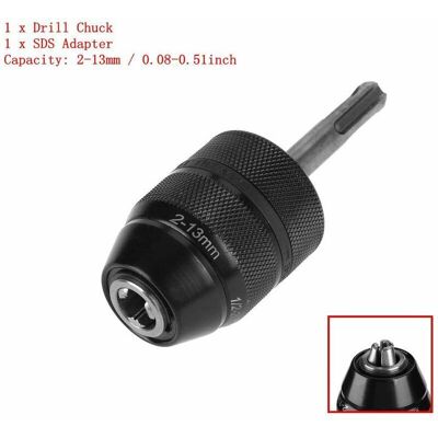 OEM Mandril Sds Sin Llave, Capacidad De 2 A 13 Mm, Convertidor De Mandril De Torno Sin Metal Con Accesorios De Adaptador Sds, Vástago Sds De Cambio Rápido Para Martillo Eléctrico, Br-life OEM Mandril Sds Sin Llave, Capacidad De 2 A 13 Mm, Convertidor De Mandril De Torno Sin Metal Con Accesorios De Adaptador Sds, Vástago Sds De Cambio Rápido Para Martillo Eléctrico, Br-life