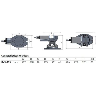 Optimum - Mordazas Triaxiales Mv3-125 Optimum - Mordazas Triaxiales Mv3-125