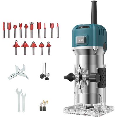 OEM Fresadora Eléctrica Compacta De Mano Con 6 Velocidades Variables, Herramienta De Corte Y Unión Para Carpintería, 33.000 Rpm, 800 W, 220 V, Con 15 Fresas De 6,35 Mm (1/4"). OEM Fresadora Eléctrica Compacta De Mano Con 6 Velocidades Variables, Herramienta De Corte Y Unión Para Carpintería, 33.000 Rpm, 800 W, 220 V, Con 15 Fresas De 6,35 Mm (1/4").