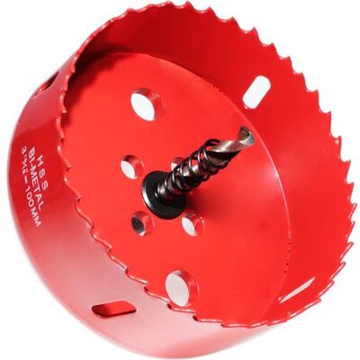 OEM Sierra De Corona Bimetálica Hss M42 De 100 Mm - Con Adaptador Y Broca Piloto - Ideal Para Madera, Plástico, Paneles De Yeso, Madera Contrachapada Y Metal - Profundidad De Corte De Hasta 32 Mm OEM Sierra De Corona Bimetálica Hss M42 De 100 Mm - Con Adaptador Y Broca Piloto - Ideal Para Madera, Plástico, Paneles De Yeso, Madera Contrachapada Y Metal - Profundidad De Corte De Hasta 32 Mm