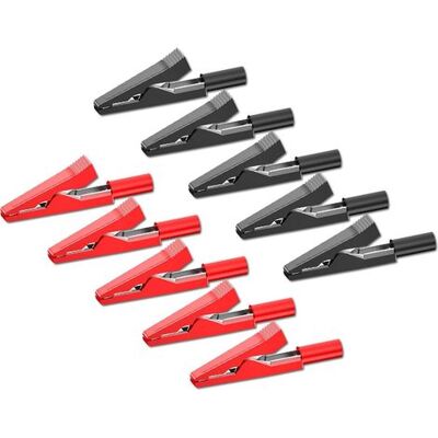 OEM Paquete De 10 Pinzas De Cocodrilo Aisladas, Pinzas Eléctricas De Cocodrilo Para Sondas De Prueba De 2 Mm Y Conectores Banana. OEM Paquete De 10 Pinzas De Cocodrilo Aisladas, Pinzas Eléctricas De Cocodrilo Para Sondas De Prueba De 2 Mm Y Conectores Banana.