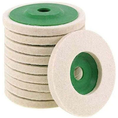 DPZO Verde – 10 Discos De Pulido De Fieltro De Lana Para Amoladoras Angulares, 10 Cm/8 Mm DPZO Verde – 10 Discos De Pulido De Fieltro De Lana Para Amoladoras Angulares, 10 Cm/8 Mm