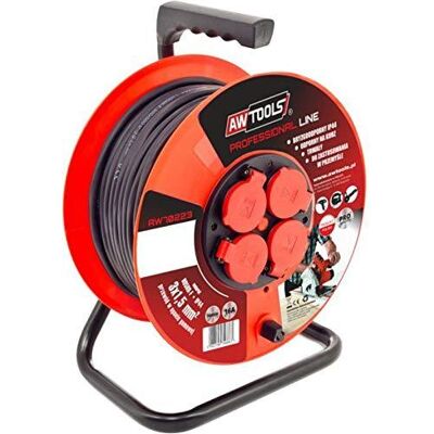 Awtools cable alargador profesional 50 m - Extension Reel Awtools cable alargador profesional 50 m - Extension Reel