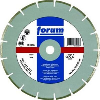 Forum 115 x 22,23 mm Disco de corte de diamante - Disco de corte de diamante Forum 115 x 22,23 mm Disco de corte de diamante - Disco de corte de diamante
