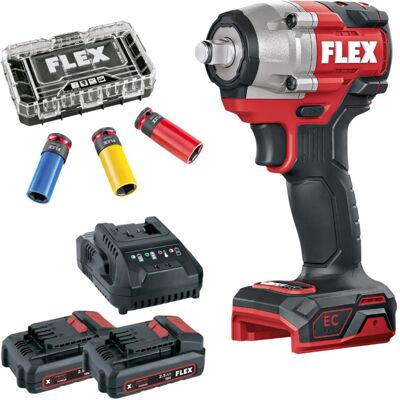 Llave De Impacto Flex 18 V Iw 1/2" 400 Ec 18v 2.5ah Llave De Impacto Flex 18 V Iw 1/2" 400 Ec 18v 2.5ah