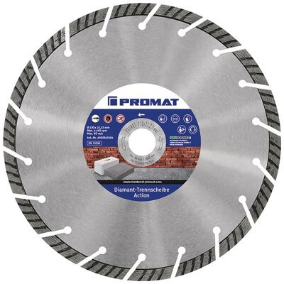 Promat D.115mm - Clinker, Concreto, Arenisca - Disco de corte de diamante Promat D.115mm - Clinker, Concreto, Arenisca - Disco de corte de diamante