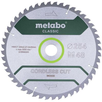 Metabo Modelo 628690000 - Hoja de sierra circular, fina, 48 dientes - Accesorio para herramientas eléctricas Metabo Modelo 628690000 - Hoja de sierra circular, fina, 48 dientes - Accesorio para herramientas eléctricas