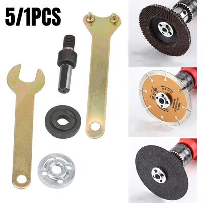 LLING Adaptador De Mandril Para Amoladora Angular De Taladro De 3/8" (10 Mm), Soporte De Disco, 2 Llaves, Juego 5 En 1 LLING Adaptador De Mandril Para Amoladora Angular De Taladro De 3/8" (10 Mm), Soporte De Disco, 2 Llaves, Juego 5 En 1