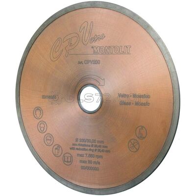 Disco De Diamante 250 Mm Para Baldosas De Vidrido Montolit Cermont Cpv250 Disco De Diamante 250 Mm Para Baldosas De Vidrido Montolit Cermont Cpv250