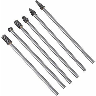 OEM Juego De 6 Fresas Rotativas De Carburo De Tungsteno, Vástago De 6 Mm, Cabezal De 10 Mm, Para Taladro/lijadora Eléctrica. OEM Juego De 6 Fresas Rotativas De Carburo De Tungsteno, Vástago De 6 Mm, Cabezal De 10 Mm, Para Taladro/lijadora Eléctrica.