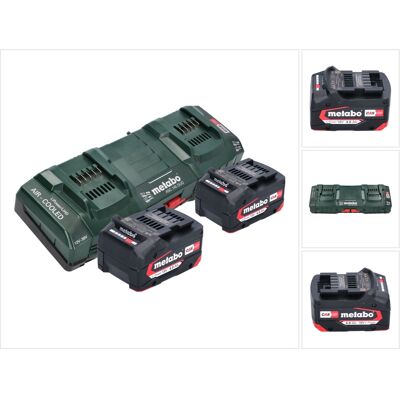 Metabo - Batería Li-Power 18V 4.0Ah - 2x CAS 625027000 + Cargador ASC 145 DUO - Battery Pack Metabo - Batería Li-Power 18V 4.0Ah - 2x CAS 625027000 + Cargador ASC 145 DUO - Battery Pack