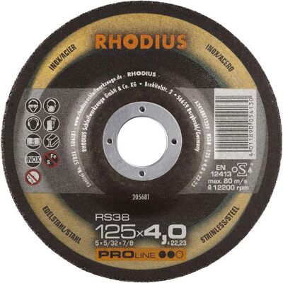 Rhodius - RS38 - 125x7.0mm - acero inoxidable - disco de lijado Rhodius - RS38 - 125x7.0mm - acero inoxidable - disco de lijado