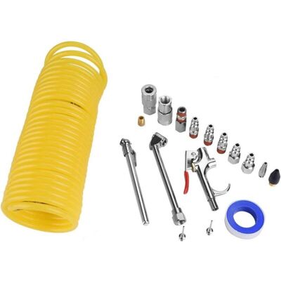 ZVD Accesorios Para Compresores De Aire, Racores, Mangueras, Juego De Pistolas De Aire Comprimido, 20 Piezas, Kit De Herramientas - ZVD Accesorios Para Compresores De Aire, Racores, Mangueras, Juego De Pistolas De Aire Comprimido, 20 Piezas, Kit De Herramientas -