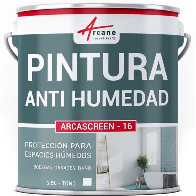 ARCANE INDUSTRIES Arcasreen Pintura Antihumedad 2.5 Litros Blanco - Arcane ARCANE INDUSTRIES Arcasreen Pintura Antihumedad 2.5 Litros Blanco - Arcane