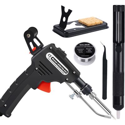 OEM Soldador Y Desoldador Eléctrico, Entrega Manual, Pistola De Estaño Con Calentamiento Interno, Juego De Pistola De Soldadura Automática, Soldador Eléctrico De 60 W, Herramienta De Soldadura, 220 V, Enc OEM Soldador Y Desoldador Eléctrico, Entrega Manual, Pistola De Estaño Con Calentamiento Interno, Juego De Pistola De Soldadura Automática, Soldador Eléctrico De 60 W, Herramienta De Soldadura, 220 V, Enc