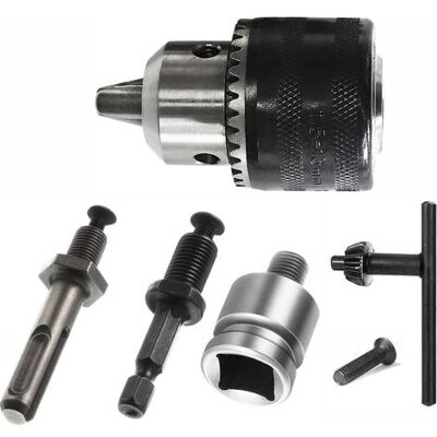 ENLENK Mandril De Taladro De 1,5-13 Mm 1/2-20 Unf Con Adaptador Sds Plus Y Llave De Apriete, Mandril De Cambio Rápido Con Llave Para Conversión De Taladro Eléctrico ENLENK Mandril De Taladro De 1,5-13 Mm 1/2-20 Unf Con Adaptador Sds Plus Y Llave De Apriete, Mandril De Cambio Rápido Con Llave Para Conversión De Taladro Eléctrico