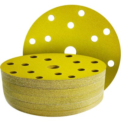 OEM 50 Discos Abrasivos De 150 Mm, Grano 600 - Disco De Lijado De 150 Mm Con 15 Agujeros Para Lijadoras Orbitales Aleatorias De 150 Mm OEM 50 Discos Abrasivos De 150 Mm, Grano 600 - Disco De Lijado De 150 Mm Con 15 Agujeros Para Lijadoras Orbitales Aleatorias De 150 Mm
