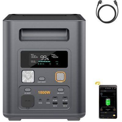 OEM Generador Eléctrico Portátil - Aferiy - P180pro - 1800w - 1024wh Extensible 5120wh - App, Bms, 10 Puertos OEM Generador Eléctrico Portátil - Aferiy - P180pro - 1800w - 1024wh Extensible 5120wh - App, Bms, 10 Puertos