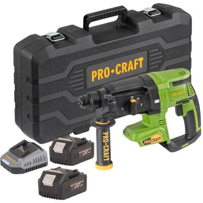 Martillo Perforador A Batería Procraft Pha40bb-c De 20 V, 2,6 J, Sds Plus, Sin Escobillas + 2 Baterías De 4,0 Ah + Cargador + Maletín Martillo Perforador A Batería Procraft Pha40bb-c De 20 V, 2,6 J, Sds Plus, Sin Escobillas + 2 Baterías De 4,0 Ah + Cargador + Maletín