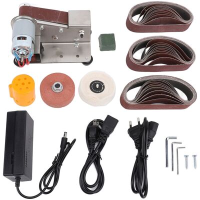 OEM Lijadora De Banda Eléctrica Mini, Lijadora De Potencia Ajustable, Cortadora De Cantos, Kit De Lijadora De Banda De Banco Mini, Herramienta Multifuncional De 7 Velocidades Con Disco De Pulido Para Carp OEM Lijadora De Banda Eléctrica Mini, Lijadora De Potencia Ajustable, Cortadora De Cantos, Kit De Lijadora De Banda De Banco Mini, Herramienta Multifuncional De 7 Velocidades Con Disco De Pulido Para Carp