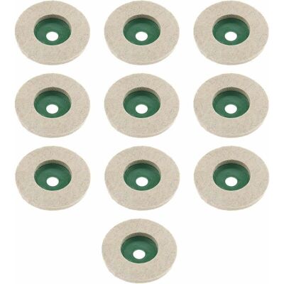 OEM Juego De 10 Discos De Fieltro De Lana Para Pulir Con Amoladoras Angulares, Para Cerámica, Mármol Y Madera, 97 Mm -crezuo OEM Juego De 10 Discos De Fieltro De Lana Para Pulir Con Amoladoras Angulares, Para Cerámica, Mármol Y Madera, 97 Mm -crezuo