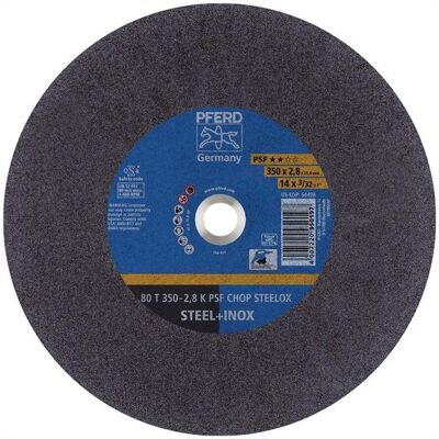 Pferd - Disco De Corte Psf Chop Steelox D350x2.8mm Recto Acero / Taladro Inox 25.4mm (por 10) Pferd - Disco De Corte Psf Chop Steelox D350x2.8mm Recto Acero / Taladro Inox 25.4mm (por 10)