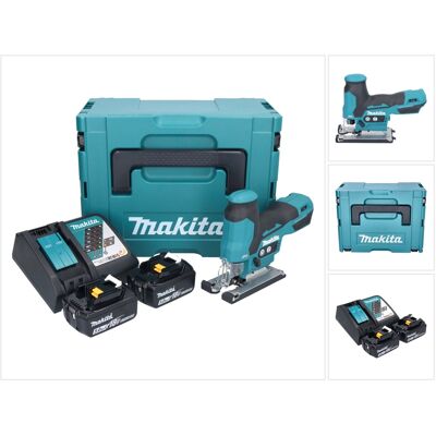 Sierra De Vaivén Sin Cable Makita Djv 185 Rtj 18 V Sin Escobillas + 2x Batería Recargable 5,0 Ah + Cargador + Makpac Sierra De Vaivén Sin Cable Makita Djv 185 Rtj 18 V Sin Escobillas + 2x Batería Recargable 5,0 Ah + Cargador + Makpac