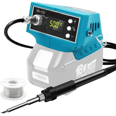 OEM Juego De Soldador Digital De 72 W Para Batería Ma-kita De 18 V, Soldador Ac/dc Con Fuente De Alimentación Y Alambre De Soldadura, Estación De Soldadura Con Temperatura Ajustable, 150-500 °c, Para Bric OEM Juego De Soldador Digital De 72 W Para Batería Ma-kita De 18 V, Soldador Ac/dc Con Fuente De Alimentación Y Alambre De Soldadura, Estación De Soldadura Con Temperatura Ajustable, 150-500 °c, Para Bric